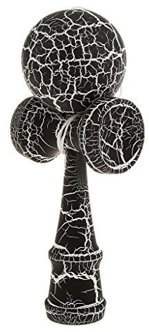 Tiuimk Black and White Crackle Paint Kendama Spielzeug für Hand-Augen-Koordination und Konzentration