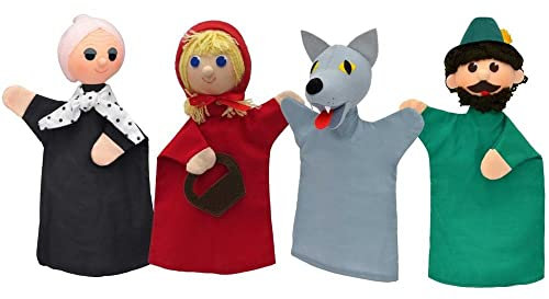 Mú - Set mit 4 Puppen Rotkäppchen – Stoff – 22757C