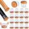 Chair Leg Floor Protectors, 16 Pcs Extra Small Silicone Chair Leg Covers Caps for Hardwood Floors with Wrapped Felt, Furniture Feet Protectors Pads (Fit:15-20mm)