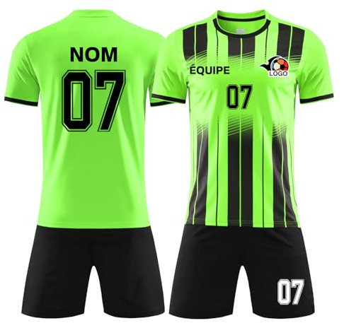 LAIFU Maillot de Foot Enfant Personnalisé Adultes Ensemble Football Maillot Hommes Femmes Nom Numéro Logo
