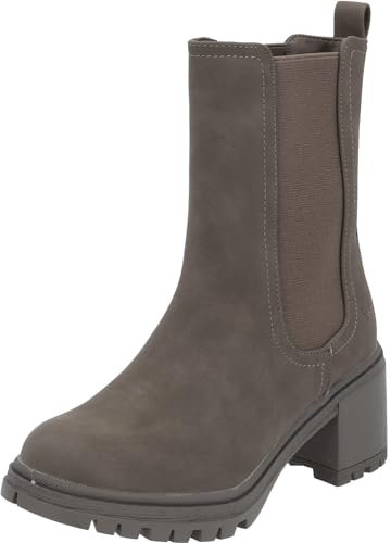 Palado Chelsea Boot Damen Thasos 018-1401 – gefertigt aus hochwertigem Kunstleder – leicht gefüttert für angenehmen – moderner Look für jede Gelegenheit. d'grey UK5,5 - EU38
