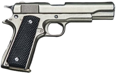 HiPlay 1/6 Scale Action Figure Accessory: M1911 Pistol Model for 12-inch Miniature Collectible Figure LSJS-012A (Golden) (Argent)