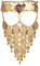 minkissy 2 x Metallschleier, Schmuck, Schleier, Schal, Schleier, Kette, Schmuck, Schleier, Haarschleier, Haarschleier, Schleier, 38x17cm, Metall, Metall