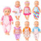 deAO Puppenkleidung Set für 36 cm Babypuppen, 14 Zoll Puppen Kleidung Outfit Zubehör Kleider, Hosen, Badeanzug, Geschenk für Rollenspiele ab 3 Jahre Mädchen(Puppe Nicht inklusive) | 7 Stück