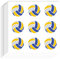 AHANDMAKER 180 Stück Selbstklebende Sportball-Etiketten, Aufkleber, 10x10 cm, Volleyball-Sport-Aufkleber Für Planer, Kalender, Scrapbooking, Basteln, Volleyball-Sport-Motto-Party-Dekoration