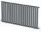 Radiant Living Designer Radiator Horizontal Oval Column Single Panel Anthracite Rad 600x1200mm