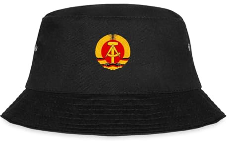 Spreadshirt DDR Logo Wappen Logo Ährenkranz Hammer Sichel Retro Fischerhut