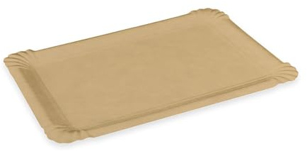SWS 250 Bio Pappteller 17x23cm, braun, mit Fettbarriere – Groß & Stabil
