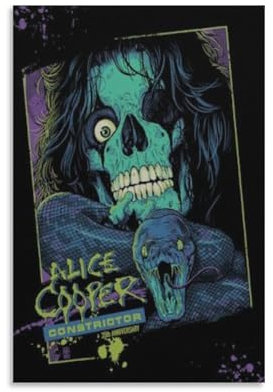 LKHJBYBI Alice Cooper Constrictor 35. Jahrestag, modisches Poster, dekoratives Gemälde, Leinwand, Wandkunst, Wohnzimmer, Poster, Schlafzimmer, Gemälde, Wohnzimmer, Illustration, Poster, 30 x 45 cm