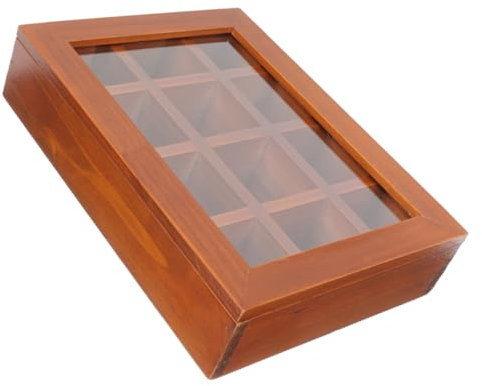 SOESFOUFU Vintage Aus Holz Mit Durchsichtigem Deckel Rustikale Schmuckstück Aufbewahrungshalter Für Andenken Ideal Für Uhren Ohrringe Und Andere Wertgegenstände