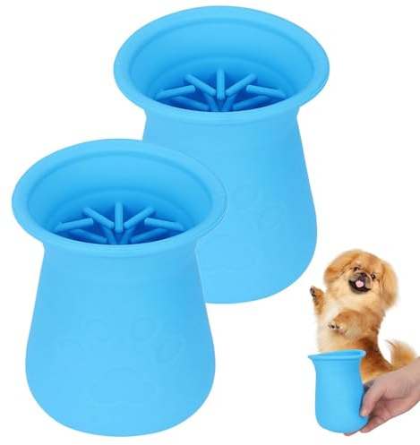 Dog Feet Cleaning Cup, Pet Foot Cleaner, Portable Dog Paw Washer Mug, Portable Massage Needle Design Paw Washer Cup for