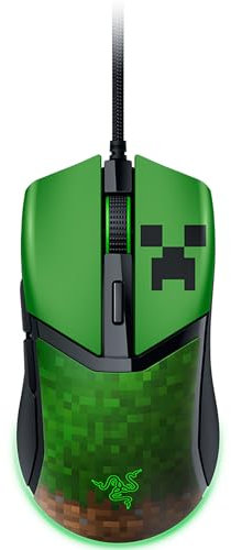 Razer Cobra Wired Gaming Mouse: 58g Lightweight - Gen-3 Optical Switches - Chroma RGB Lighting Underglow - Precise 8500 DPI Optical Sensor - 100% PTFE Mouse Feet - Speedflex Cable - Minecraft Edition