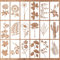 Gosknor 18uds Planchas para Pintura, Plantillas de Pared para Manualidades Plantillas Artísticas Reutilizables para Madera Pared Puerta Lienzo Decoración del Hogar Fabricación de Tarjetas (Flores)