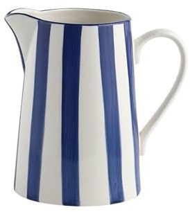 Jarra Hervidor de agua de cerámica azul de 1,5 l con asa, jarra for leche, té, zumo, olla de cocina Jarra Agua