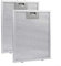 2 filtros de grasa de metal para campana extractora, 340 x 270 x 9 mm, 5 capas de acero inoxidable