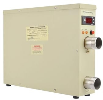 JHXHFJXZ Riscaldatore Elettrico for Piscina con Display Digitale, Pompa di Calore for Piscina da 11 kW, termostato for Doccia, Attrezzatura for Piscina per Spa, Vasca da Bagno(7.5KW)