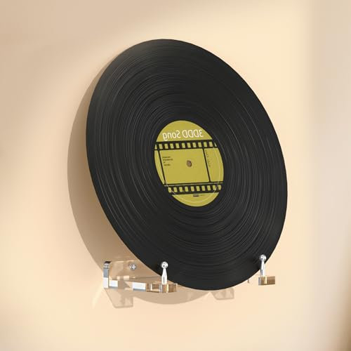 Acrylic Display Shelf with Adjustable Display Angles by Metal Silver Pillars, Wall Mount Plate Stand for 6-16 Inch Plates, Ideal Hanger for Picture Frames, Bowl, Certificate, Artwork, Silver-1PACK