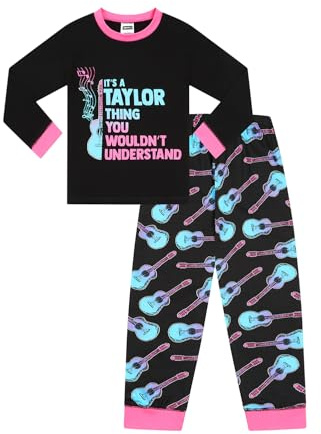 ThePyjamaFactory It's a Taylor Thing, You Wouldn't Understand Noir Bleue Longue Ensemble Pyjama pour Filles PJ's pour Enfants (6-7 Ans)