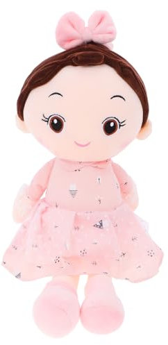 OFFIGAM Plüschspielzeug Mädchenpuppe Süße Stoffpuppe mit Blumenkleid für Jährige Kuschelpuppe für Dekoration und Freude