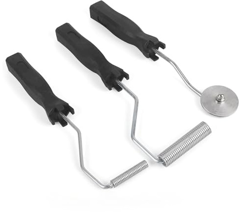 Lot de 3 rouleaux en fibre de verre, outils rouleaux en fibre de verre rouleau debulleur resine outil de palettes à bulles en fibre de verre