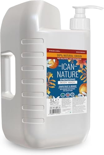 ican Energising Body Wash, Grapefruit & Orange Organic Extract, Sulfate Free, 5 Litre