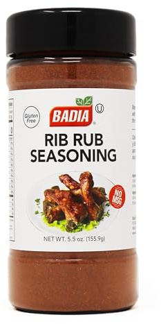 Badia Rib Rub Seasoning, 5.5 oz – Savory Blend for Tender, Flavorful Ribs, Meats & Grilled Dishes