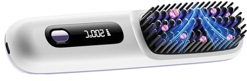 Hair Straightener – Cordless Ceramic Straightening Brush with 3 Adjustable Temperature Settings for Wet and Dry Hair, Professional Styling Tool for Home, Beach, Travel, and Daily Hairs Care