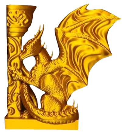 Fantasy Dragon Buchstütze – 3D-gedruckte dekorative -Buchstützen, Bücherregale, Schreibtisch-, Ornament, Tierkreatur-Figur, Skulptur, perfekt für Zuhause, Büro oder Bibliothek Dekoration