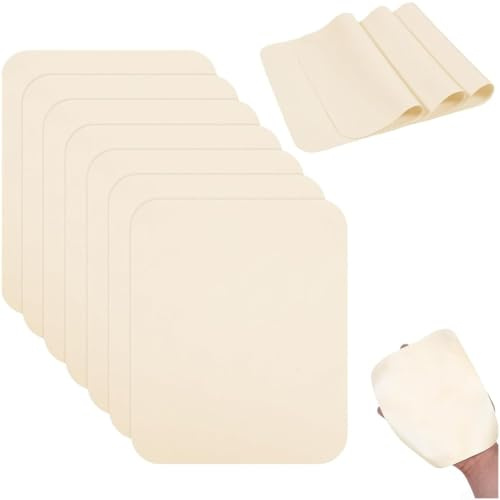 20 Pieces Soft Chamois Cloths for Pottery Clay Trimming and Cleaning with Elastic and Tear Resistant Material