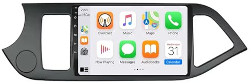 Radio para Automóvil con GPS para Kia Picanto 2011-2014 Android 15 9 Pulgadas Portátil de Pantalla de Coche Lien Miroir para, 4 Core 2G+64G