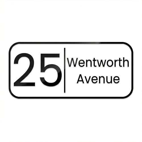 Personalised Wheelie Bin Sticker, Custom House Number & Street Name Bin Decal, Waterproof Vinyl Address Label for Outdoor Waste Bins, 280 x 125 mm