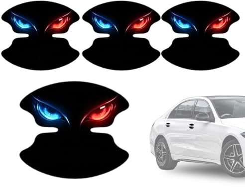 Auto Türgriff Aufkleber 4 Stück Lustige Grusel Lackabdeckfolie für