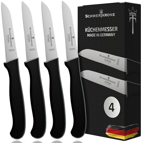Schwertkrone Solingen Cuchillo para verduras, acero inoxidable, Negro