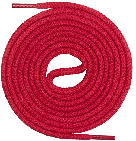 Mount Swiss runde Premium-Schnürsenkel aus 100% Baumwolle - sehr reißfest Farbe Rot Länge 120cm