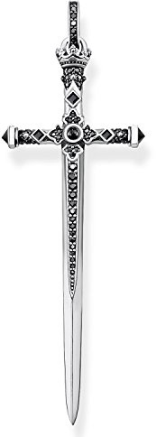 THOMAS SABO pendant sword 925 Sterling Silver, Blackened