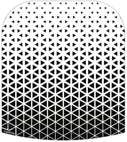 Stone4Slide coolina® Premium Gleitbrett Gleiter aus Acryl Weiß mit schwarzem Muster - passend für Thermomix TM6 TM5 TM31