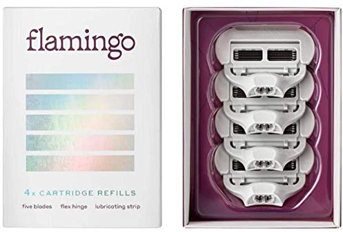 Flamingo Damen-Rasierklingen, Nachfüllpackung, 4 Stück