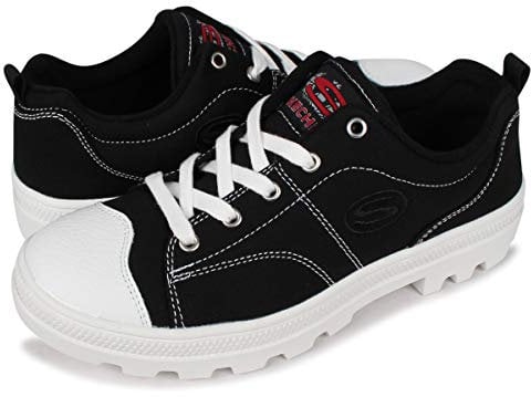 Skechers Damen Roadies-true Roots Sneaker, Black Canvas White Leather Trim Blk, 37 EU