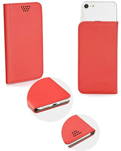 Supercase24 für TP-Link Neffos C9A Book Case Klapp Cover Schutzhülle Etui Handytasche Flip mit Smart Magnet in rot