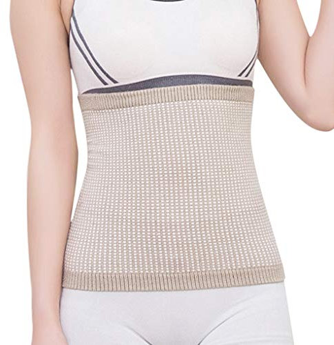 JIAHG Unisex Kaschmir Nierenwärmer Bauchwärmer Rückenwärmer Winter verstellbar Leibwärmer Taillen Beschützer Gürtel Band für Rückenschmerzen Menstruationsbeschwerden (Braun XL)
