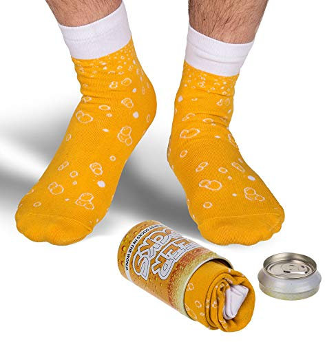 Kopfsalat 1 Paar Bier Socken in passender Bierdose - Größe 41-45