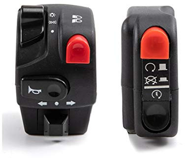 7/8 22 mm motocicleta interruptor de bocina botón intermitente luces antiniebla luz de inicio manillar regulador eléctrico interruptor