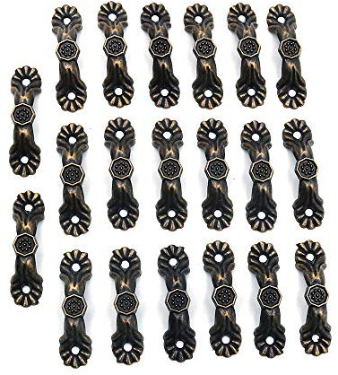 Namvo 20Pcs praktische dekorative Türgriffe 37 * 10mm antike Möbel Griffe Schmuck Holz Box Schrank Knöpfe und Griffe Küche Schublade Schrank Pull Griffe Griffe Griff