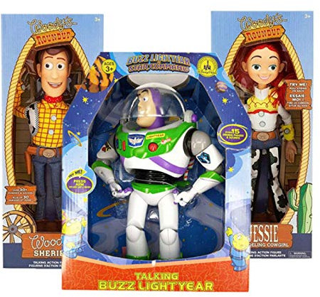3 Stück Pixar Toy Story 3 4 28 cm Buzz Lightyear Woody Jessie Forky Actionfigur Puppe Modell Spielzeug Geschenk für Kinder