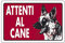 C.S.L. Cartello in Plastica Attenti al Cane, Impermeabile per interno ed esterno 20x30 cm