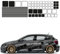 1A Style Sticker Auto Aufkleber Set 63 Teilig Autodekor KFZ Seitenaufkleber Tuningset Camper Wohnwagen Premiumfolie (Schwarz)