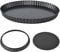 Moule à tarte HERCHR, rond, noir, antiadhésif, acier au carbone, fond amovible, profond, facile à nettoyer, lave-vaisselle, 26cm