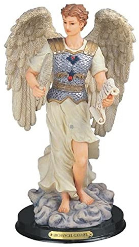 ICE ARMOR 30,5 cm H Erzengel Gabriel Statue Der Botenengel Heilige Figur Religiöse Dekoration Büro Schreibtisch Zuhause Wohnzimmer Tischdekoration Perfekte Hauseinweihungsgeschenke für neues Zuhause