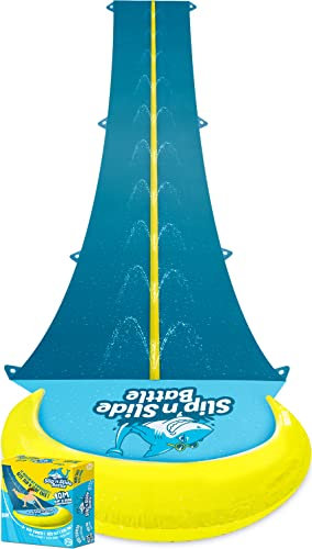 VentriBattle® Officiel | Tapis de Glisse Double Piste | Tuyau d'Arrosage Connectable | 10 mètres | Qualité Supérieure | Slip'n Slide | Jeu d'Eau Extérieur | + Épais | + Rigide | + Rapide | 100% Fun