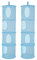 TSQZE 2 Stück Set Hängende Netz-Aufbewahrungstasche, Hängeorganizer 4 Tier Faltbare Aufbewahrungsnetze, Kuscheltiere Hängeregal Für Spielzeug, Kleine Kleidung (Blau)